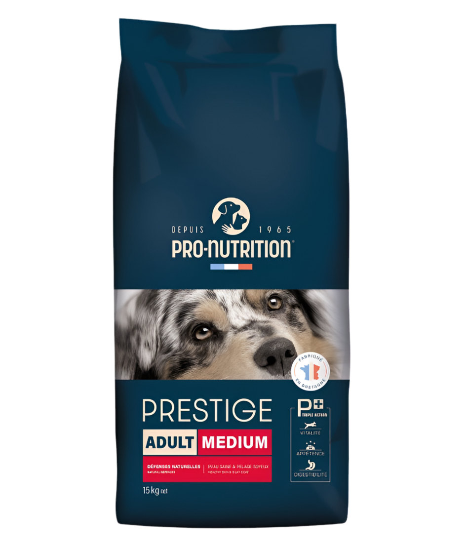 PRESTIGE DOG ADULT MEDIUM 15 kg - Пълноценна храна за пораснали кучета от средни породи. - Zoo-PetShop