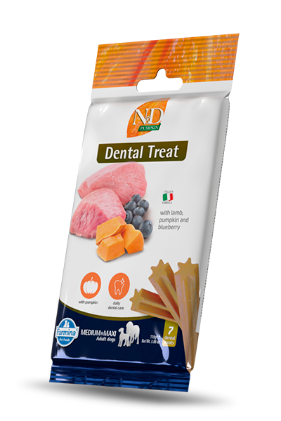 N&D Pumpkin Dental Care Treat Lamb and Blueberry Medium & Maxi - Zoo-PetShop