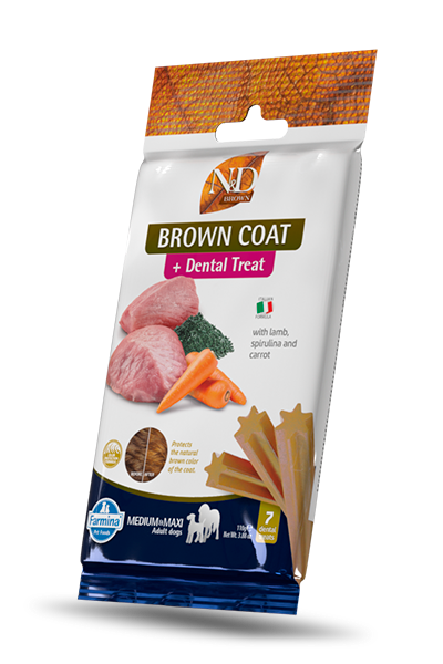 N&D Brown Dental Care Treat With Lamb, Spirulina and Carrot Medium & Maxi - Zoo-PetShop