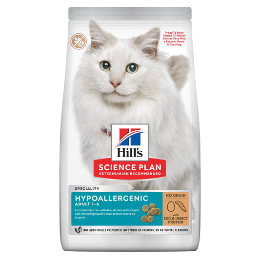 Hill’s Science Plan Feline Adult Hypoallergenic with Egg & Insect Protein - Zoo-PetShop