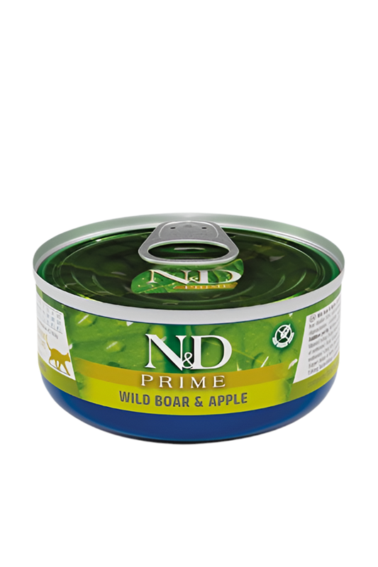 N&D CAT PRIME WILD BOAR&APPLE 70g.