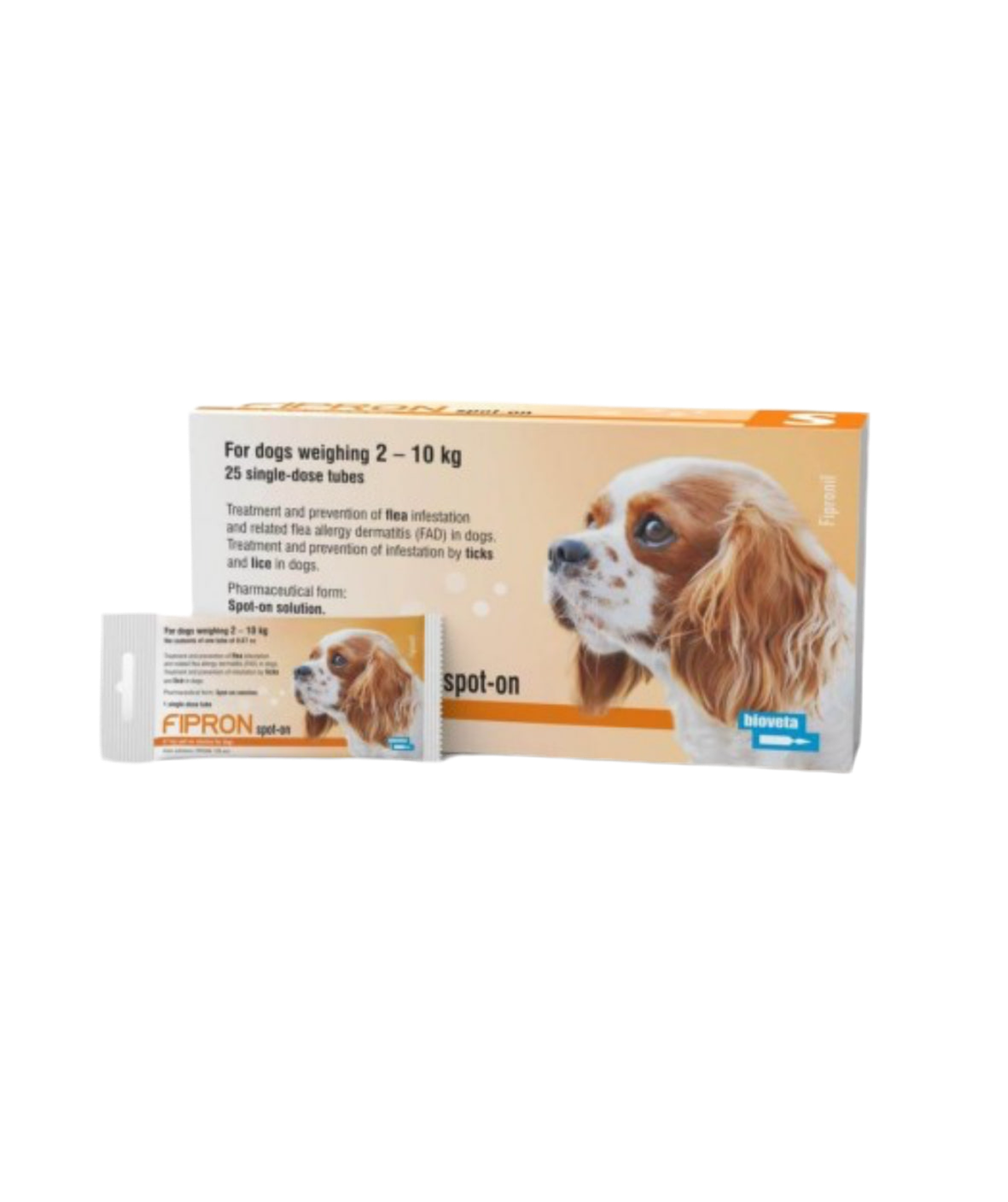 FIPRON SPOT-ON DOG - ПИПЕТА С ФИПРОНИЛ ПРОТИВ КЪРЛЕЖИ И БЪЛХИ ЗА КУЧЕТА ДО 10 КГ