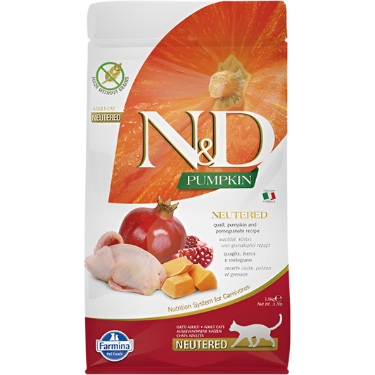 N&D CAT PUMPKIN QUAIL&POMEGRANATE ADULT Neutered