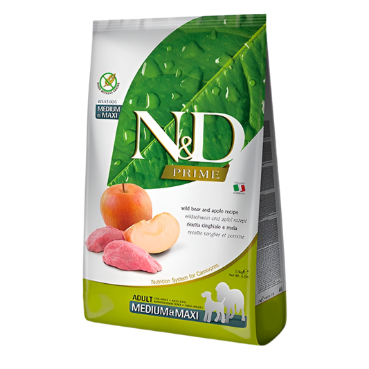 N&D PRIME DOG WILD & BOAR APPLE ADULT MEDIUM & MAXI
