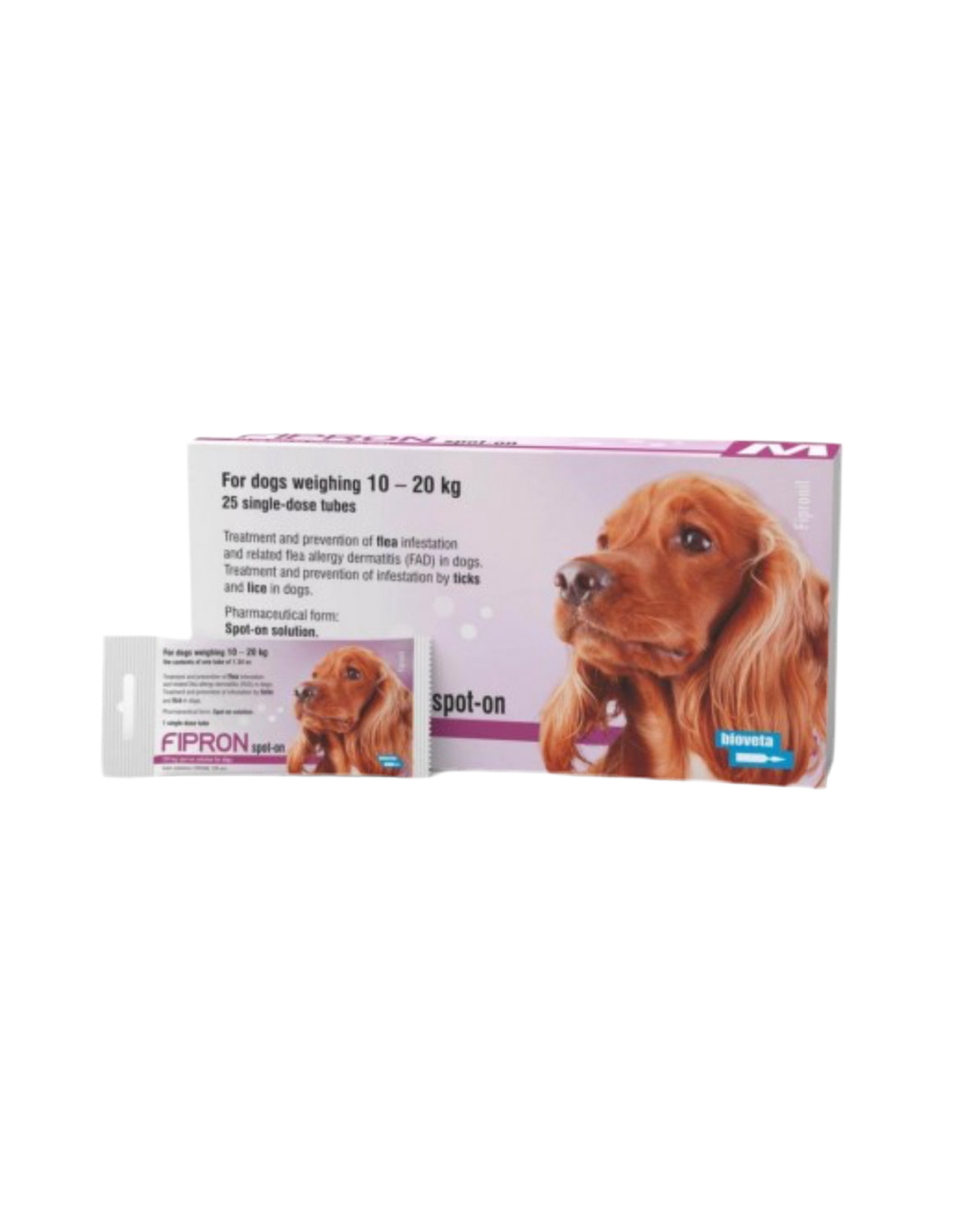 FIPRON SPOT-ON DOG - ПИПЕТА С ФИПРОНИЛ ПРОТИВ КЪРЛЕЖИ И БЪЛХИ ЗА КУЧЕТА ОТ 10 ДО 20 КГ