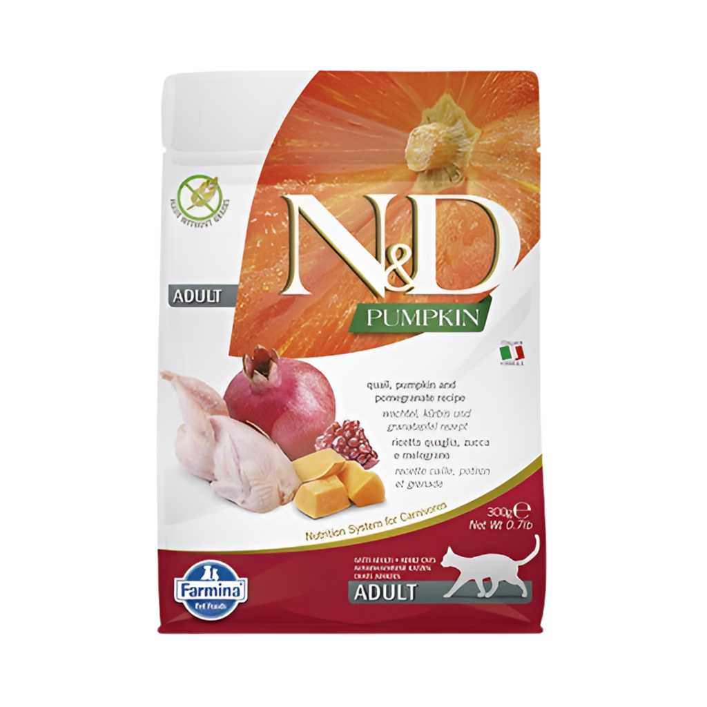 N&D CAT ADULT PUMPKIN коте,тиква с пъдпъдък и нар