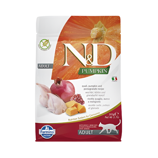 N&D CAT ADULT PUMPKIN коте,тиква с пъдпъдък и нар