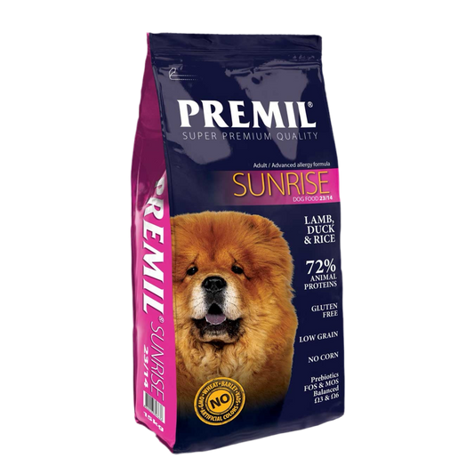 Premil Sunrise - Храна за капризни и склонни към алергии кучета- 15 кг