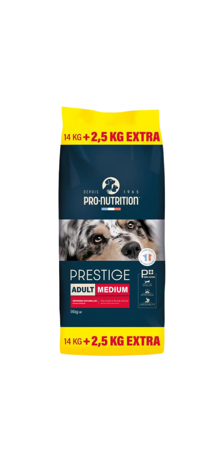 PRESTIGE DOG ADULT MEDIUM 14 kg + 2.5 kg 🎁
