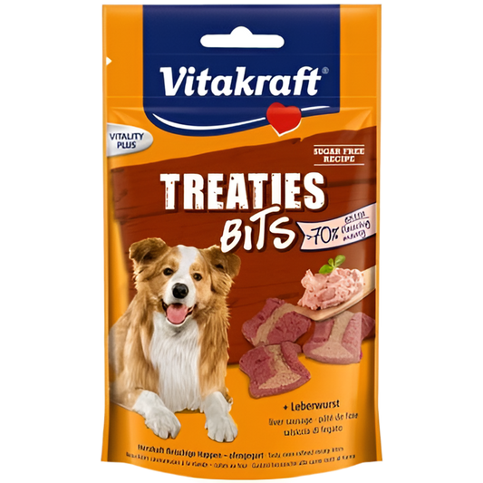 Лакомства за кучета - Vitakraft TREATIES BITS - сочни хапки с лебервурст - Zoo-PetShop