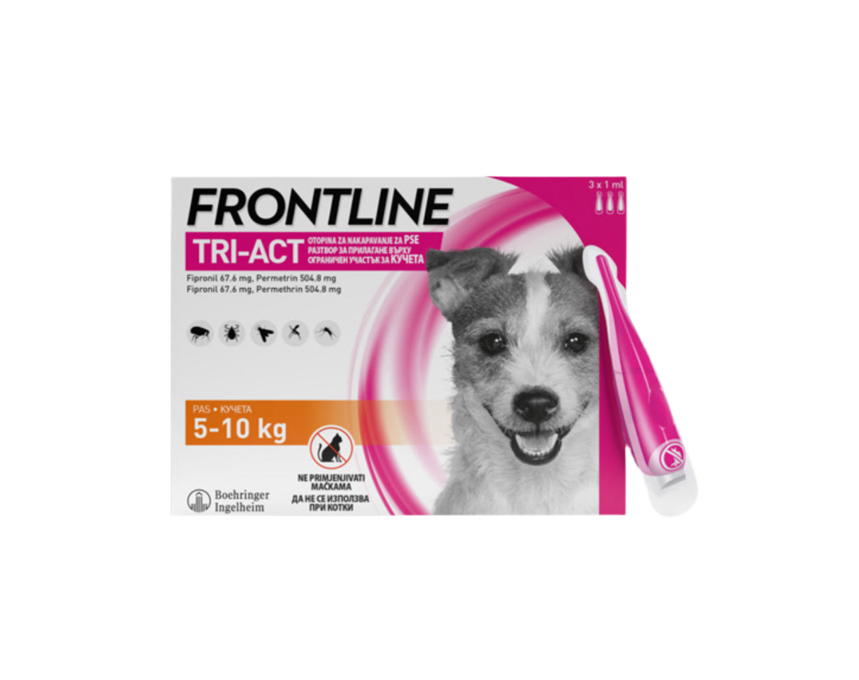 FRONTLINE
TRI-ACT® ЗА КУЧЕТА 5-10 кг