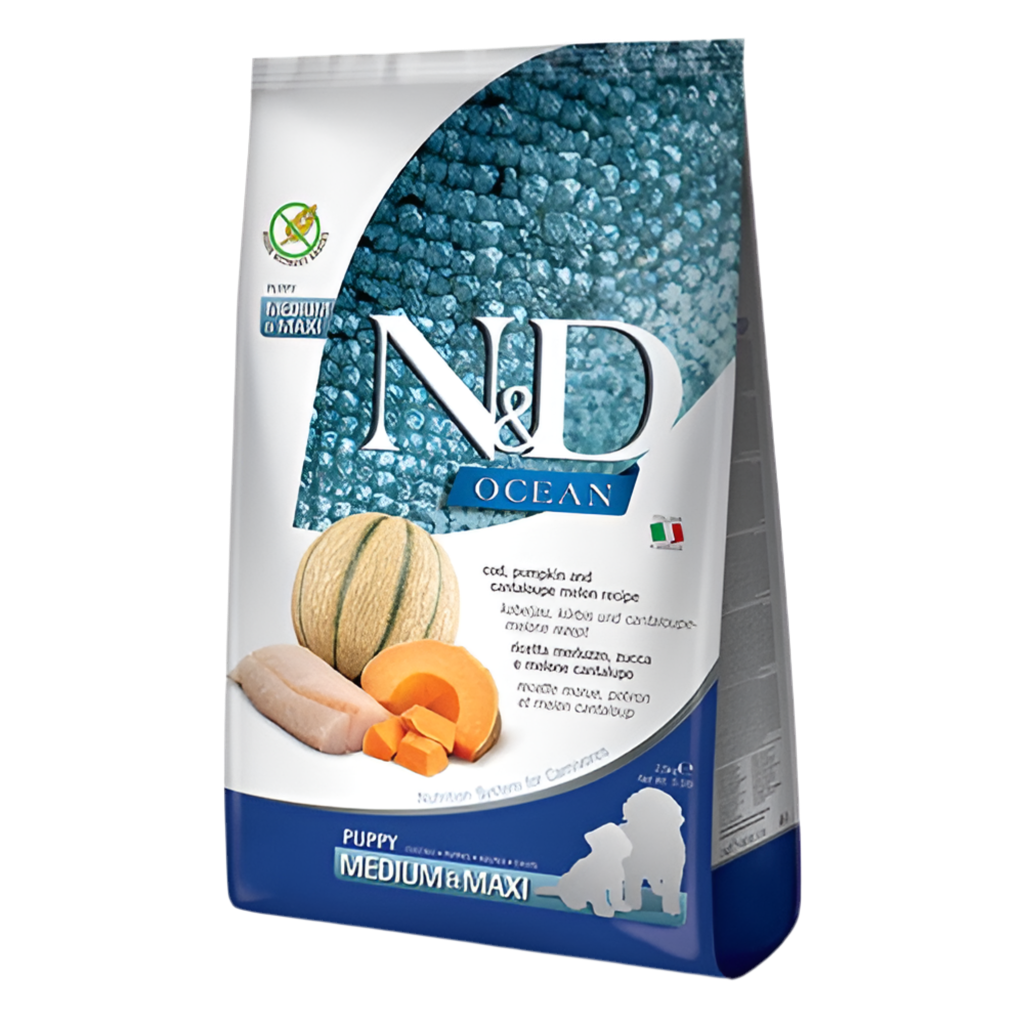N&D Ocean Cod & Pumpkin, Cantaloupe Puppy Medium & Maxi