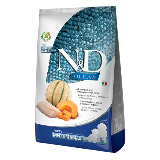 N&D Ocean Cod & Pumpkin, Cantaloupe Puppy Medium & Maxi