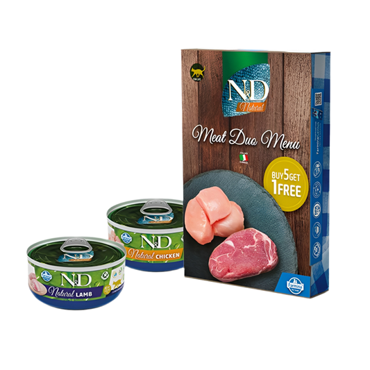 N&D NATURAL CAT MEAT DUO MENU 6 pcs
