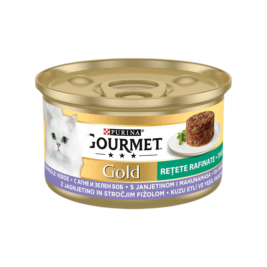 GOURMET® GOLD Мека храна с агнешко и фасул за котки