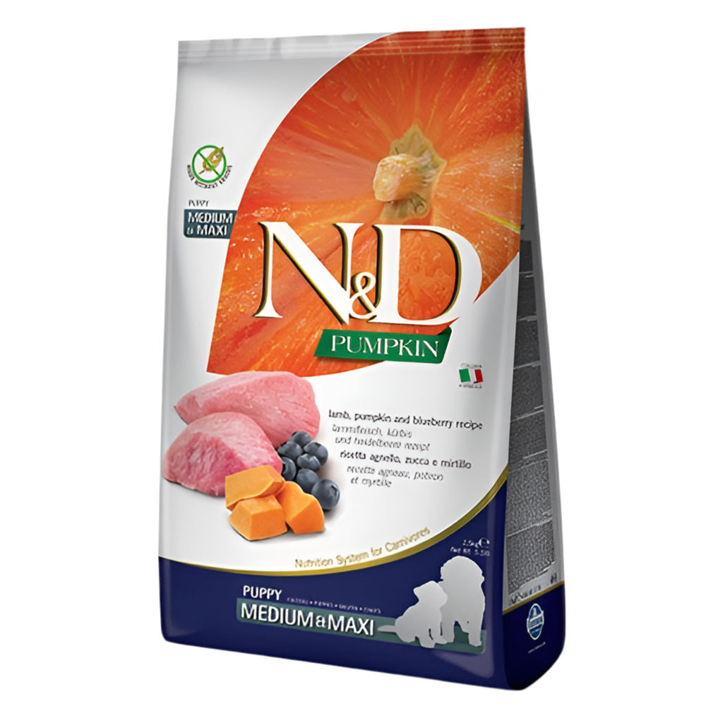N&D Pumpkin Lamb & Blueberry Puppy Medium & Maxi