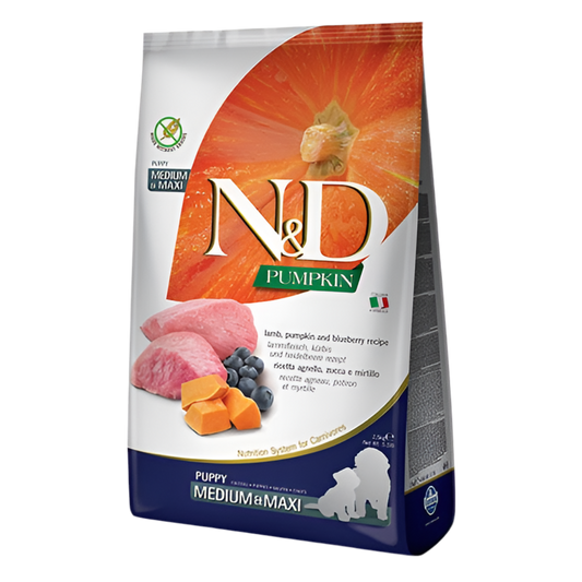 N&D Pumpkin Lamb & Blueberry Puppy Medium & Maxi