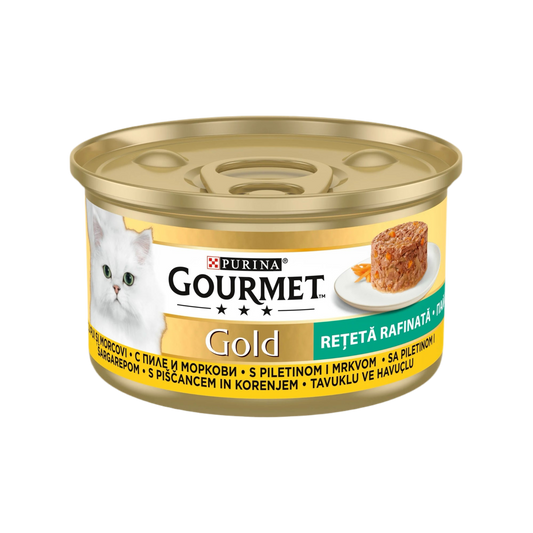 Gourmet Gold котешки пастет с вкус на пилешко и морков 85g