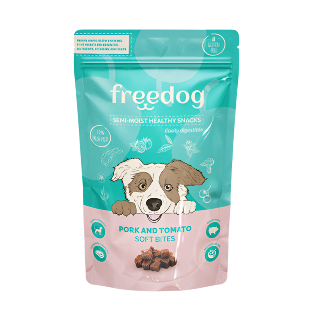 Freedog Semi-Moist Healthy Snacks – Pork & Tomato 🐖🍅