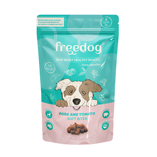 Freedog Semi-Moist Healthy Snacks – Pork & Tomato 🐖🍅