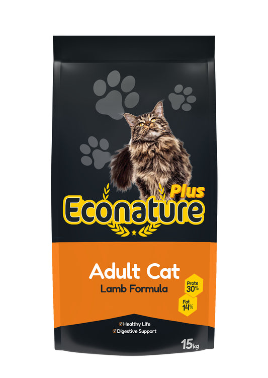 ECONATURE ADULT CAT FOOD LAMB & RICE PLUS - Zoo-PetShop