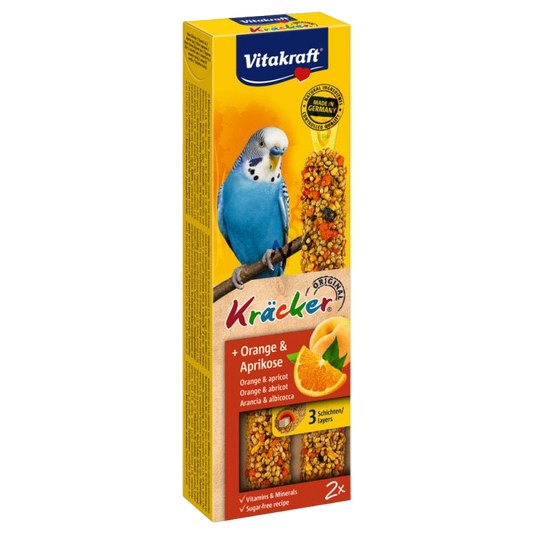 Vitakraft ® Kräcker ® - Оригинален Крекер на Витакрафт с портокал и кайсия, 2 бр.