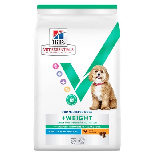 Hill’s VET ESSENTIALS MULTI-BENEFIT + WEIGHT за израснали кучета (1+ год.) от дребни и мини породи (до 10 кг), с пилешко - Zoo-PetShop