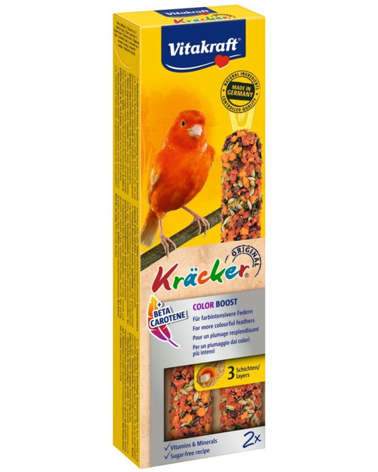 Vitakraft ® Kräcker ® COLOR BOOST - Оригинален Крекер на Витакрафт  „ЗА ИНТЕНЗИВЕН ЦВЯТ“ + Beta Carotene, 2бр.