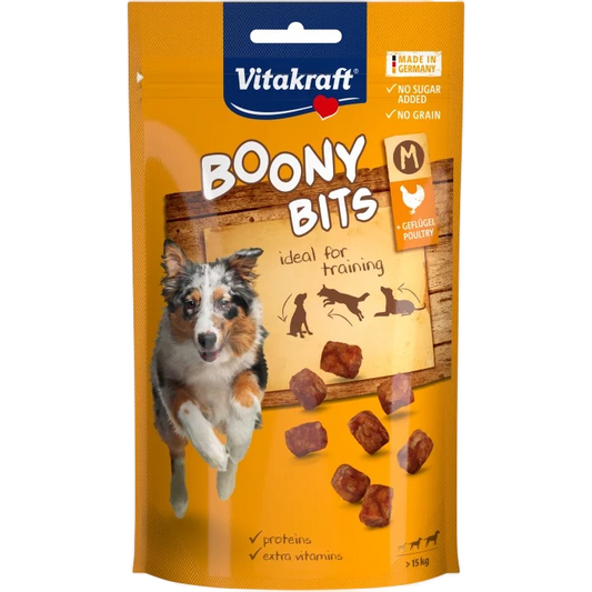 Vitakraft ® Boony Bits "M" ДРЕБНИ ХАПКИ ЗА КУЧЕТА над 15 кг - идеални при тренировка - Zoo-PetShop