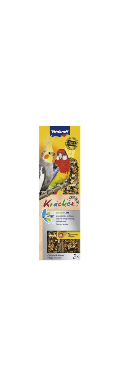 Vitakraft ® Kräcker ® - Оригинален Крекер на Витакрафт за ОПЕРЕНИЕ, 2 бр., за СРЕДНИ ПАПАГАЛИ - Zoo-PetShop