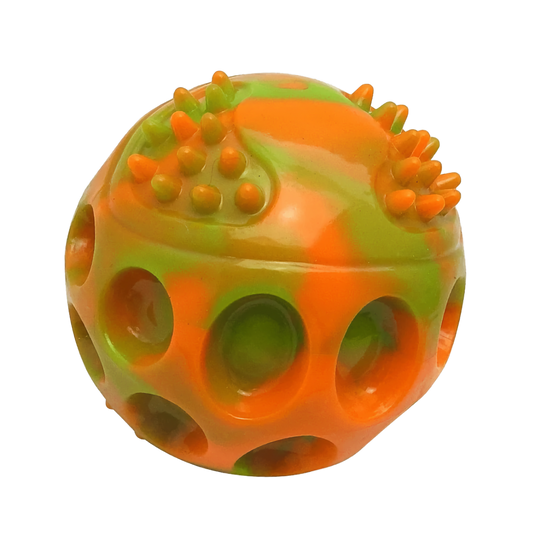 GimDog® PLANET Ball „L“ – Играчка с пищялка за кучета, помага за почистване на зъбите и челюстни упражнения. - Zoo-PetShop
