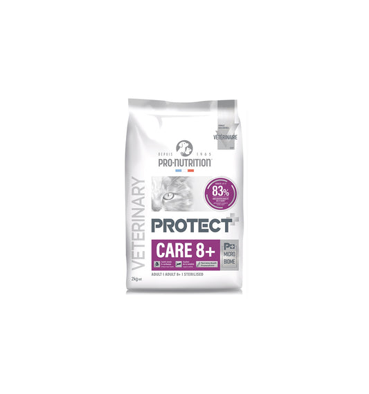 Pro-Nutrition Flatazor PROTECT CAT "Care 8+" 2 kg - Диетична храна за възрастни котки с напреднала възраст или заболявания. - Zoo-PetShop