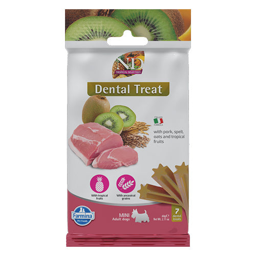 N&D Tropical Selection Dental Care Treat With Pork, Spelt, Oats and Tropical fruits Mini - Zoo-PetShop