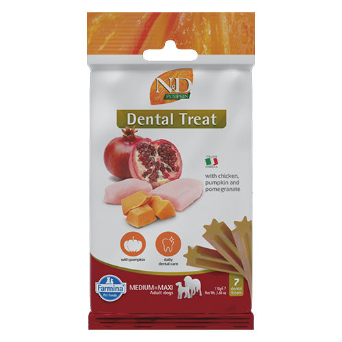 N&D Pumpkin Dental Care Treat Chicken and Pomegranate Medium & Maxi - Zoo-PetShop