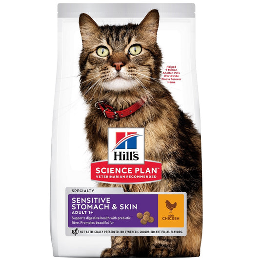 Hill's Science Plan Feline Adult Sensitive Stomach & Skin Chicken - Zoo-PetShop