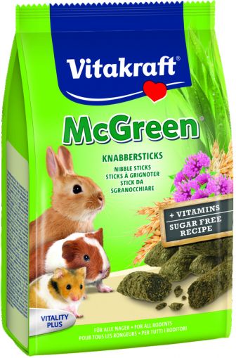 Vitakraft, McGreen - ГРИЗИНИ с ЛЮЦЕРНА и ВИТАМИНИ - Zoo-PetShop