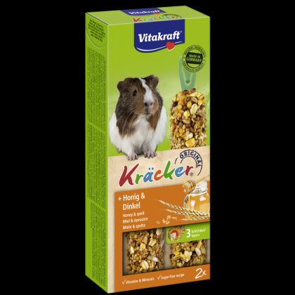 Vitakraft ® Kräcker ® - Оригинален Крекер на Витакрафт за морско свинче с МЕД и СПЕЛТА, 2 бр. - Zoo-PetShop