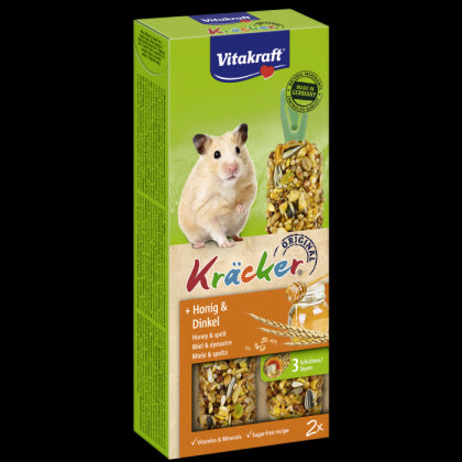 Vitakraft ® Kräcker ® - Оригинален Крекер на Витакрафт за ХАМСТЕР с МЕД и СПЕЛТА, 2 бр. - Zoo-PetShop