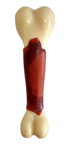 GimDog Играчка за гризане серия "SENSORY BONE" с вкус на говеждо 12 cm, размер S - Zoo-PetShop