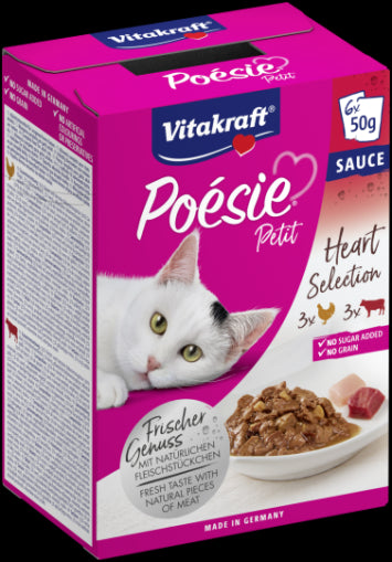 Vitakraft, МУЛТИПАК - Селекция със СЪРЦА: 3 бр. с птиче + 3 бр. с говеждо - Zoo-PetShop