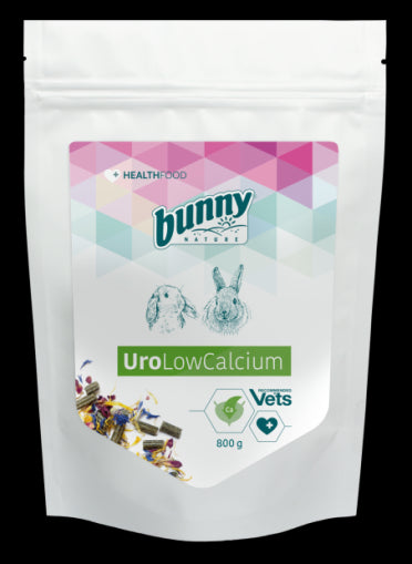 HEALTHFOOD UroLowCalcium 800 g - Пълноценна храна за пораснали мини зайчета с ниско съдържание на калций в подкрепа на уринарния тракт - Zoo-PetShop
