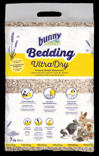 bunny Bedding „ULTRA Dry“ – Оригинална естествена постеля от спелта за зайци и гризачи 29 л, 7 кг, ултрасуха - Zoo-PetShop