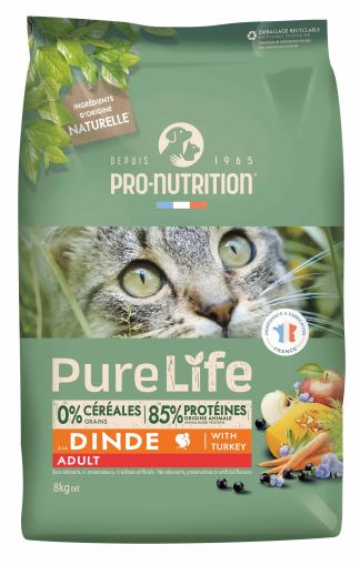 Pure Life for cats ADULT with Turkey 8 kg - Храна за котки над 1 г. с пуйка. - Zoo-PetShop