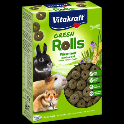 Vitakraft Green Rolls 300 g - Растителна допълваща храна за гризачи 300 г - Zoo-PetShop