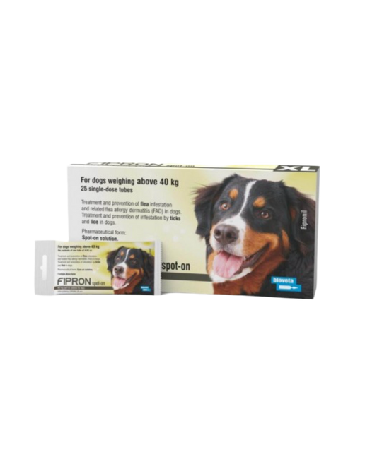 FIPRON SPOT-ON DOG - ПИПЕТА С ФИПРОНИЛ ПРОТИВ КЪРЛЕЖИ И БЪЛХИ ЗА КУЧЕТА ОТ 40 ДО 60 КГ