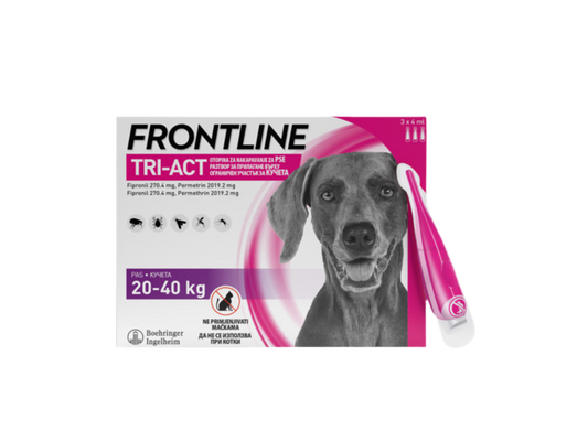 FRONTLINE
TRI-ACT® ЗА КУЧЕТА 20-40 кг , кутия с 3 пипети