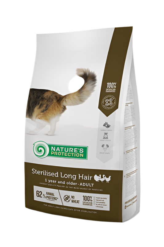Nature’s Protection Long Hair Sterilised – Контрол на теглото и грижа за козината! ✨