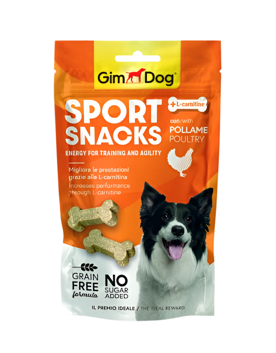 GimDog Sport Snacks – Мини кокалчета с птиче 60 г. Лакомство за кучета с L-карнитин. - Zoo-PetShop