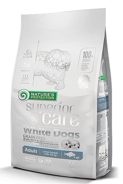 Nature’s Protection White Dogs Grain Free White Fish Adult All Breeds