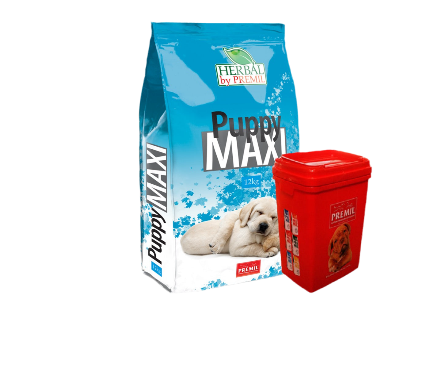 PREMIL MAXI PUPPY HERBAL LINE – Храна за подрастващи кучета от едри и гигантски породи, 12 кг.